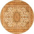thumbnail image 1 of Ahgly Company Indoor Round Medallion Orange Traditional Area Rugs, 4' Round, 1 of 1