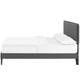 thumbnail image 4 of Modern Contemporary Urban Design Bedroom Full Size Platform Bed Frame, Fabric, Grey Gray, 4 of 5