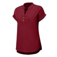 thumbnail image 6 of GZWYHT Linen Tops For Women，Solid Color Plus Size Tops Tunic Shirts for Women Womens Summer Tops Blouses for Women Lightweight Casual Blouse Spring Tops, 6 of 8