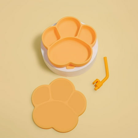 

Silicone Baby Toddler Plates with Lids and Straws High and Low Temperature Resistance for Kids Elementary Schooler