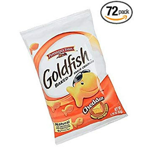 72 PACKS Pepperidge Fram Cheddar Goldfish Snack Cracker 2.25 oz