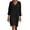Black, variant on Zanvin Fall Dresses , Summer Cotton and Linen Dresses V-Neck 3/4 Sleeve Loose Solid Color Dress Below the Knee Dress A-Line Dress, Green, M