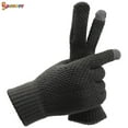 thumbnail image 2 of Spencer Winter Touchscreen Gloves for Men, Warm Wool Fleece Texting Gloves Anti-Slip Soft Lining Elastic Cuff Glove (Gray), 2 of 8