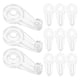 thumbnail image 5 of Kit de clips de retención de vidrio transparente de 50 piezas con tornillos para fijar puertas de gabinetes de vidrio y ventanas Soportes de paneles de vidrio Juego de clips de espejo, 5 of 6
