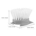 thumbnail image 3 of OULII 4Pcs Kitchen Scrub Brush Head Replacement Plastic Dish Scrubber for Thorough Cleaning Grey, 3 of 7