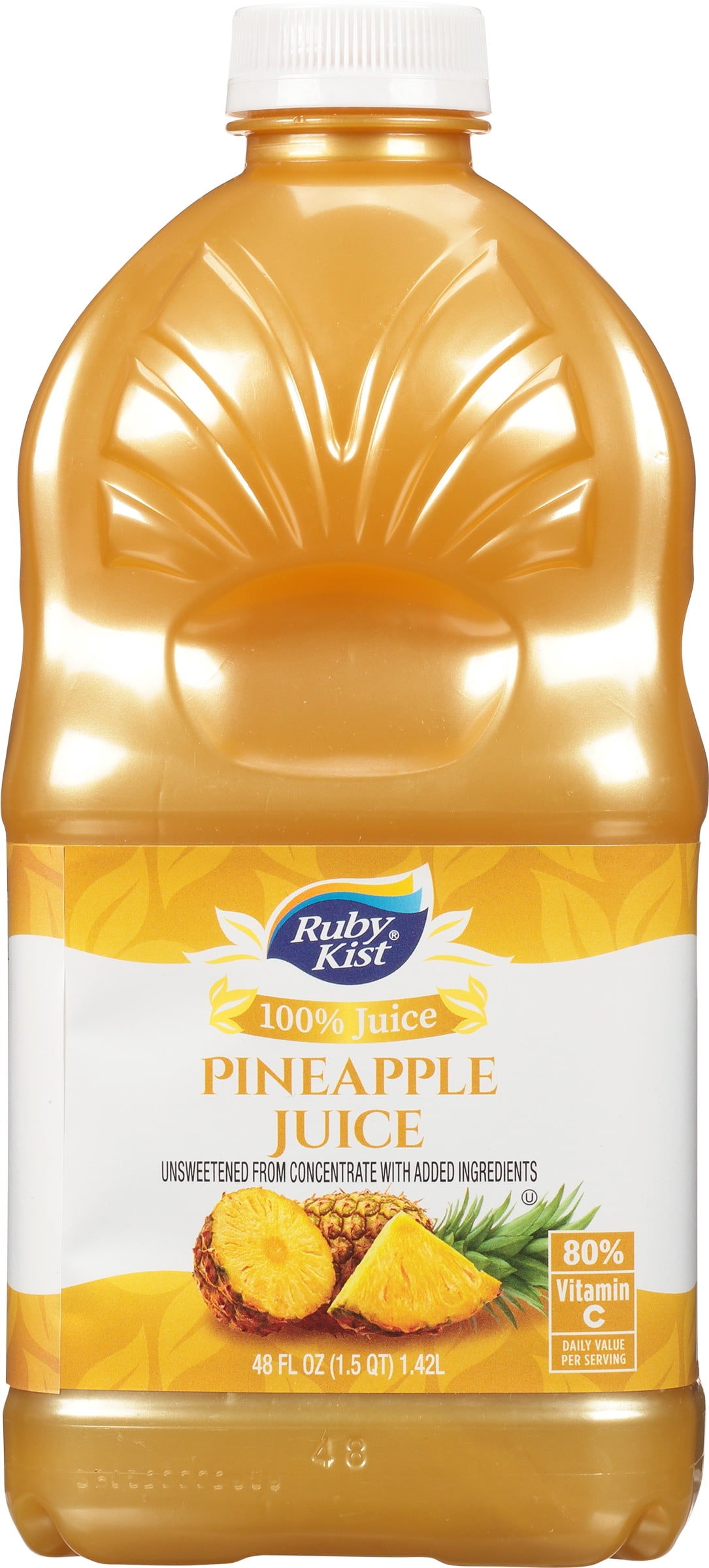 (3 pack) Ruby Kist 100% Pineapple Juice, 48 fl oz