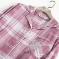 thumbnail image 5 of Christmas pajamas Flannelette Wool Checked Sleepwear Set For Women, 5 of 9