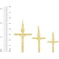 thumbnail image 3 of Floreo 10k Yellow Gold Jesus Christ Cross INRI Crucifix Pendant - (Small, 3mm), 3 of 3
