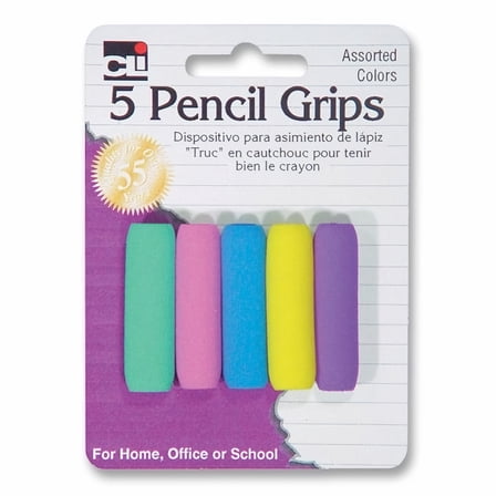 Charles Leonard Soft Cushioned Foam Pencil Grips (Colors Will Vary) (Pack of 2)