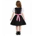thumbnail image 4 of FYDUU Girls Casual Dresses Girls Cute Girls Oktoberfest Festival Dress Kids German Dirndl Halloween Outfits Short Sleeve Midi Dresses Fall Daily Dresses XS, 4 of 8