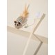 thumbnail image 5 of Wooden Cat Teaser With Feather, Bell, Mice Toy, And String, Color Random, 5 of 5