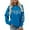 Blue, variant on Women's Sweatshirt 2025 Fashion Long Sleeve Crewneck Graphic Sweatshirt Pullover Tops