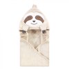 Hudson Baby Infant Boy Cotton Animal Face Hooded Towel, Sloth, One Size