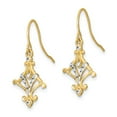 thumbnail image 2 of FB Jewels 14K Yellow Gold Small Chandelier Style Wire Earrings Diamond-cut Accents, 2 of 3