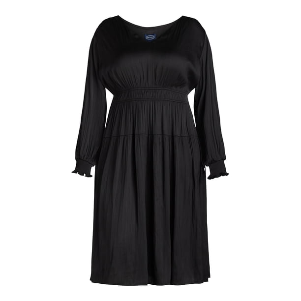 Scoop Women's & Women's Plus V Neck Pliss Midi Dress, Sizes XS-4X -  Walmart Business Supplies