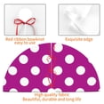 thumbnail image 4 of Pofeuu Purlpe And White Polka Dot Print Christmas Tree Skirt, Merry Christmas Skirt Xmas Tree Ornaments for Xmas Holiday Party Decorations-36", 4 of 7