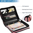 thumbnail image 4 of Circular Folder Package 13.6*3.5*12.4 Inches ,Binder Bag，Binder Organizer，Zipper Binder，3 Ring Binder ,Suitable for Work Super Lovely Pink Rabbit, 4 of 8