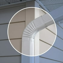 Amerimax Home Product 47265 3 x 4 in. B Elbow Downspout - White Aluminum