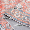 thumbnail image 6 of SAFAVIEH Arizona Walter Oriental Machine Washable Area Rug, Rust/Aqua, 6' x 6' Square, 6 of 9