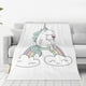 thumbnail image 1 of Balery Unicorn and Wine Manta de Felpa Suave y Acogedora – Cobija de Franela Aterciopelada para Cama, Lavable y Cálida para Sofá, Mascotas, Transpirable-80"x60", 1 of 7