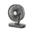 thumbnail image 2 of Gnmfd USB Desktop Hanging Fan 8" Brushless Motor Digital Display Small Fan for Office Home Cooling Air Circulation Wall Mount Adjustable 360° Rotation LED Lights for Room Ambient, 2 of 6