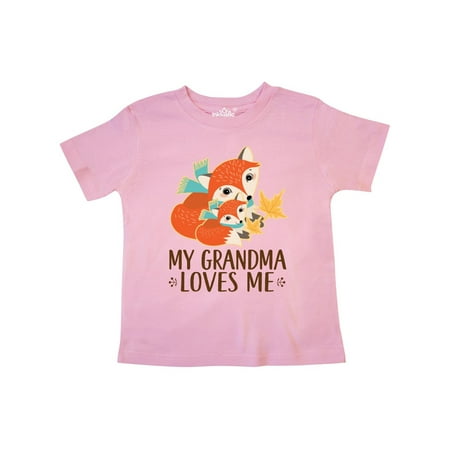 

Inktastic Grandma Loves Me Woodland Fox Gift Gift Toddler Boy or Toddler Girl T-Shirt