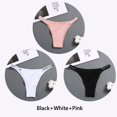 thumbnail image 1 of 3 unids/set mujeres tangas moda carta bragas de algodón m-xl mujer calzoncillos señoras sexy ropa interior mujeres bikini panty nuevopangjing, 1 of 4