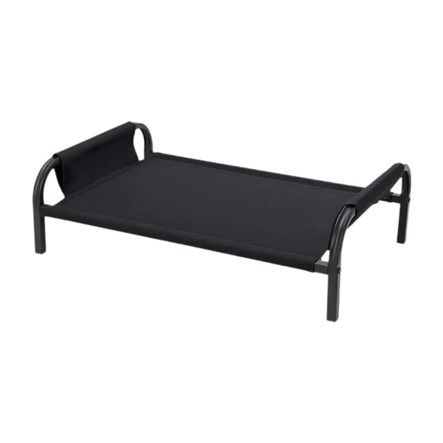 Enfriamiento de la cama de perro perro descansando marco de metal de metal de servicio pesado cama para mascotas para gatos pequeños perros Negro