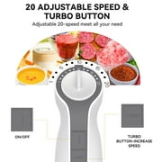 LINKChef Immersion Blender, 1000W 20-Speed 5-in-1 Immersion Hand Blender with Turbo Mode, Scratch-Resistant Stick Blender for Baby Food Processor & Chopper(White)