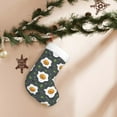 thumbnail image 7 of Yiaed Cute Poached Eggs Print Christmas Stockings, Christmas Stockings Hanging Ornaments, Christmas Stockings for Family Christmas Holiday Decorations, 7 of 7
