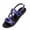 Blue, variant on KEGIRLOM Women Spring And Summer Trendy Thick-Heeled Elegant Wrapped High Heels Open-Toe Style Vintage Fashion Shoes Blue 6.5