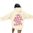 thumbnail image 3 of 2026 Autumn Hoodie Beige Hoodie Long Sleeves V-Neck Long Cardigans for Women Lightweight Print Loose Hoodie College Hoodie(3XL), 3 of 6