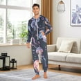 thumbnail image 4 of Jellyfish Adult Onesie Pajamas Slim Fit Christmas One Piece Suit Pjs for Women and Men Hooded Zipper, 4 of 7