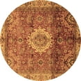thumbnail image 1 of Ahgly Company Indoor Round Oriental Brown Modern Area Rugs, 6' Round, 1 of 4