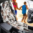 thumbnail image 4 of POLERO Dog Faces Terry Cloth Car Seat Cover, Sweat Proof Microfiber Towel Cover, Non Slip Front Seat Cover for Vans Cars Trucks SUVs, 4 of 7