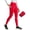 Aurora Red, variant on Water-Resistant Fleece Athletic Leggings Pockets 28" Thermal Hiking Casual Workout Womens Pants