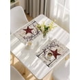 thumbnail image 5 of Texas Star Vintage Placemats Set of 4, Red Retro Berry Beige Wooden Placemats for Dining Table, Place Mats for Kitchen Tabletop, Waterproof Wipeable Dining Table Mats Set, 5 of 9