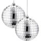 thumbnail image 1 of paquetes de bola de discoteca con espejo de 4 pulgadas, decoración de fiesta disco de los años 70, bola colgante para fiesta o efecto de luz de DJ, accesorios de escenario, accesorios de juego (plata) JFHHH pequeña, 1 of 5