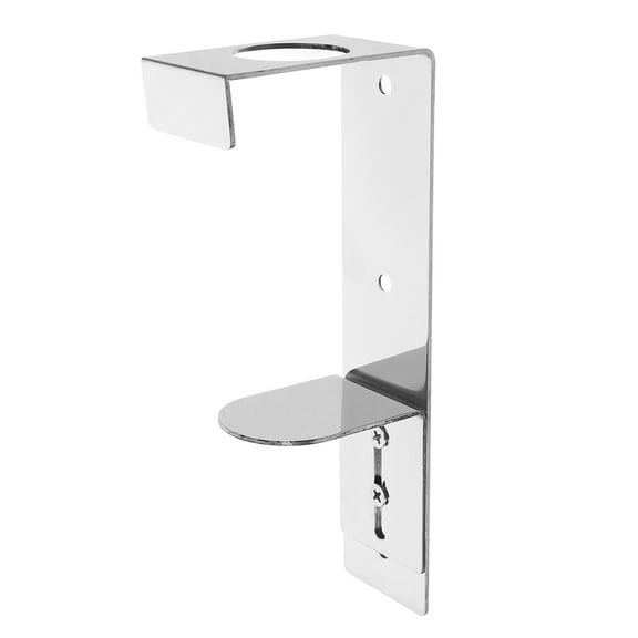 Wall Soap Holder Shampoo Bottle Liquid Stand Wall-mounted Dispenser Silver