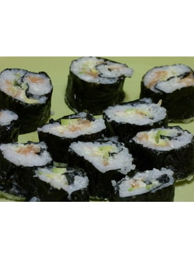 Wood Sushi Surimi Japan Algae Food Bamboo Surumi-20 Inch By 30 Inch Laminated Poster With Bright Colors And Vivid Imagery-Fits Perfectly In Many Attractive Frames