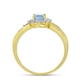 thumbnail image 5 of 14k Yellow Gold Oval Aquamarine And Diamond Ring, 5 of 6