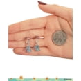 thumbnail image 4 of Pendientes tipo argolla Disney Lilo & Stitch esmaltados con flor de hibisco, 4 of 6
