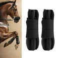 thumbnail image 4 of Botas para tendones de Caballo, Protección Cómoda para Saltar, Montar en Senderos, Lavables, Frente Abierto, Negro, 1 Par para Abrenamiento de Caballos, 4 of 7