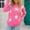 Pink, variant on Women's Pullover Sweater Women Long Sleeve Sweater Casual Elegant Round Neck Star Pattern Plus Size Knit Sweater Top, Women's Pullover Sweater M