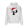 thumbnail image 4 of Yteetum Men's Oversized Christmas Hoodies Christmas Letter Print Drawstring Pullover Hooded Sweatshirts Mens Casual Christmas Graphic Print Loose Long Sleeve Hoodies Xmas Holiday Hooded Sweatshirt, 4 of 5