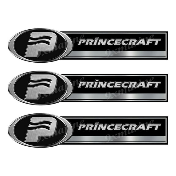 Princecraft Custom Stickers - 10 inch long set. Remastered Name Plate