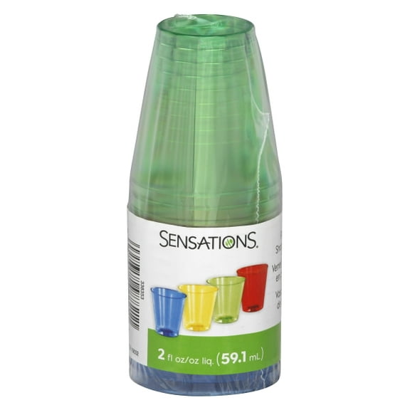 Creative Converting Asst Colors 16Ct 2 Oz Shot Glass, Assorted Colors, 16 ct