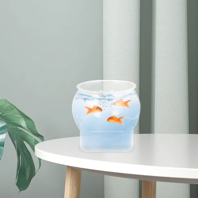 CTIRCHIU Transparent Unbreakable Plastic Fish Bowl for Home Tabletop Aquarium with Spacious Design and Durable Material