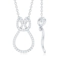 thumbnail image 4 of Rosec Jewels Certified Moissanite Infinity Pendant Necklace - Minimalist Twisted Knot Necklace - Ready to Gift for Valentines, 925 Sterling Silver, 4 of 7