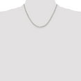 thumbnail image 4 of Auriga Fine Jewelry 925 Sterling Silver Polished 3 mm Elongated Paperclip Chain Necklace for Women 18", 4 of 6